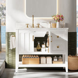 IRONCK Bathroom Vanity with Sink, 36" Farmhouse Bathroom Cabinet with 2 Drawers & Storage for Guest Baths Master Suites or Rental Units IRONCK