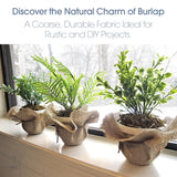 Pico Textiles 40” Wide Burlap - 1 Yard (3 Feet) - Premium Natural Burlap Fabric, Sold by The Yard - Great for Weddings, Home Crafts, Garden Fabric, Burlap Table Runner, Burlap Tablecloth WoodArtSupply