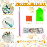 12Pcs Christian Bible Verse Diamond Art Bookmark for Adults Flower Cross 5d Diamond Painting Bookmarks with Tassel for DIY Making Kit for Reading Lover Book Lover DIY Crafts Religious Gift SEREDH