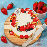 12" Acacia Wood Revolving Cake Stand, Rotating Cake Turntable, Wooden Rotating Display Stand for Cake, Cupcake Decorating Supplies GOVOKOI