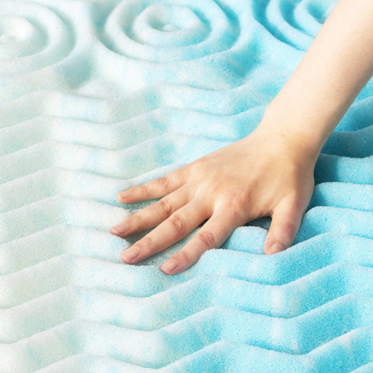 Best Price Mattress 3 Inch 5-Zone Swirl Gel Aerobreeze Foam Mattress Topper, CertiPUR-US Certified, Dorm Essentials, Full Best Price Mattress