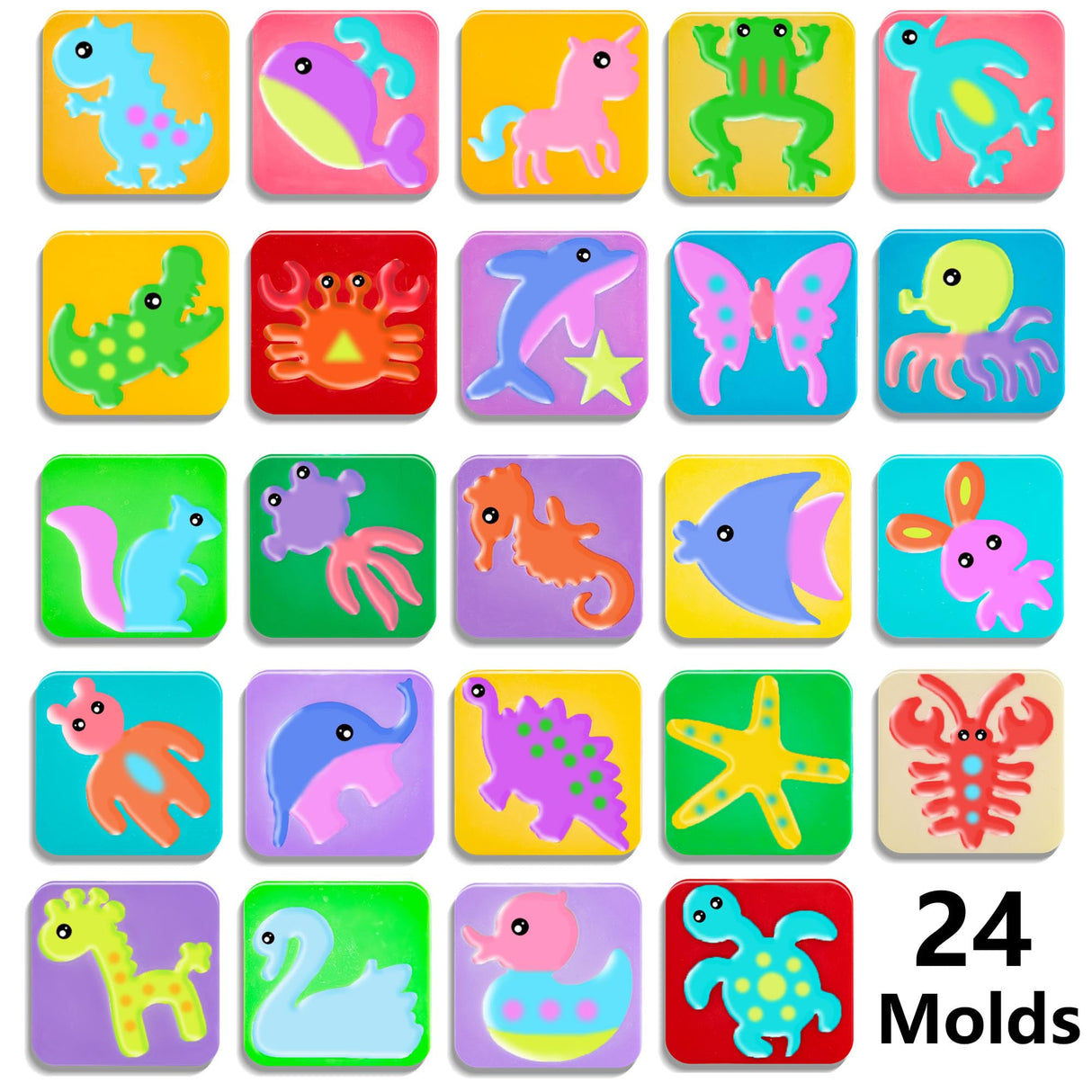 Golinkid Magic Water Elf Toy Kit, 20 Bottles 24 Molds 70ML Aqua Fairy Water Gel Kit with Sparkling Magic Gel Glow in The Dark, Crate Your Own Magic Water Pets Aqua Fairy Craft Kits for Kids Golinkid