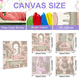4 Pack Funny Animals Paint by Numbers for Adults, 8x8 Inch Framed Bathroom Theme DIY Painting Kit with Brushes and Acrylic Paints, Giraffe Flamingo Tiger Highland Cow on Canvas for Wall Decor antor
