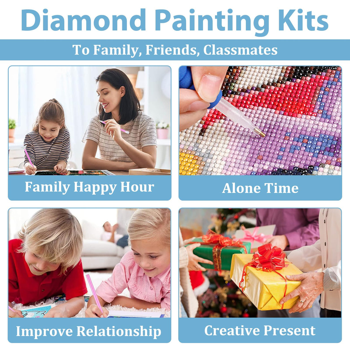 hkejoi Deer Diamond Art Kits for Adults, Animal Diamond Painting Kits for Adults Deer, 5D Diamond Painting Animal Diamond Art Painting for Gifts Home Wall Decoration 12''W x 16''L hkejoi