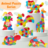 LovesTown Giraffe Wooden Puzzle, 26PCS Jigsaw Alphabet and Number Blocks, Educational Toy for Toddlers, Ideal for Gifting and Learning LovesTown