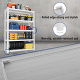 WORKPRO 3000lbs 5-Tier Shelving Unit, 72" H Adjustable Storage Shelves, Boltless Garage Shelving Unit for Garage, Kitchen, Durable Scratch-Resistant Panels, White WORKPRO