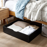 DormCo The Storage MAX - Underbed Wooden Organizer with Wheels - Black DormCo