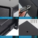 Heavy Duty Steel Under Desk Hand Gun Safe - Slide Away Gun Vault with Electric Keypad - Quick Access Gun Safe with Electronic Password Vault for Home, Business, and Car Black POCHAR