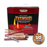 Betterwood 10 Pound Fatwood Natural Pine Firestarter 1 Pack for Campfire, BBQ, or Pellet Stove, Non Toxic and Water Repellent Better Wood Products