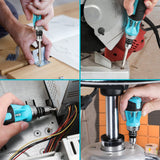 DURATECH 2PCs Ratcheting Screwdriver Set, 12-in-1 Multi-bit Standard/Stubby Screw Driver Set, Premium S2 Steel, Innovated Bits Quick-Load Mechanism, with Phillips, Slotted, Torx, Square Bits DURATECH