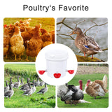 Darcvds Professional Chicken Waterer Cups, 8 Packs Large Chicken Water Feeder, Tee Fittings Poultry Waterer Suitable for Duck, Chicks, Goose, Turkey, Bunny and Bird with Mounting Hole Opener Darcvds