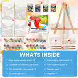 Jethami 4 Pack Paint by Numbers for Adults, Mountains Lake Sunset Landscape DIY Art Kits for Beginners, 8x12 in Framed Canvas for Home Decor Jethami