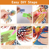 Phoenix Diamond Art Hanging Kits for Adults, Diamond Painting Pendant Kits, DIY Acrylic 5D Special Shaped Crystal Diamonds Gem Art Painting Ornament for Home Wall Decor Gift 8x8 Inch Genius maker