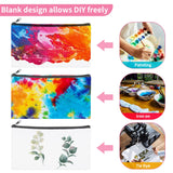 12 Pieces Cosmetic Bags Multipurpose Sublimation Blanks DIY Heat Transfer Makeup Bags Iron on Transfer Zipper Canvas Pouch Toiletry Pouch Pencil Bag for Travel DIY Craft School HOUSWEETY
