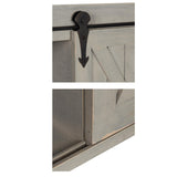 Kate and Laurel Cates Decorative Wood Wall Storage Cabinet with Sliding Barn Door, Rustic Gray Kate and Laurel