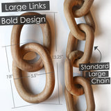 Product Elevations Acacia Wood Knot Decor - Modern Farmhouse Home Decor for Racks & Book Shelves - 13" Rustic 2 Chain Links Coffee Table Decor - Gift Ideas for Housewarming & Weddings Product Elevations