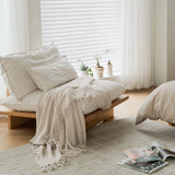 lifein Throw Blanket for Couch, Soft Boho Decor Bed Throw,Cozy White Chenille Knitted Small Farmhouse Lightweight Throw(White/Cream,50 * 60") lifein