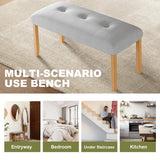 Merax 6 Piece Solid Wood Dining Table Set for 6, Rustic Farmhouse Rectangular with 4 Upholstered Wooden Chairs and 1 Bench, Kitchen Room, Natural Wood Wash Merax