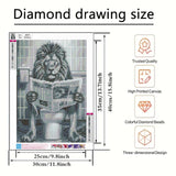 BYGFHLYW 5D Diamond Painting Kits for Adults, Lion Animal Diamond Art Kits for Adults Beginner, DIY Full Drill Diamond Dot Gem Painting for Home Wall Decor 12x16inch BYGFHLYW