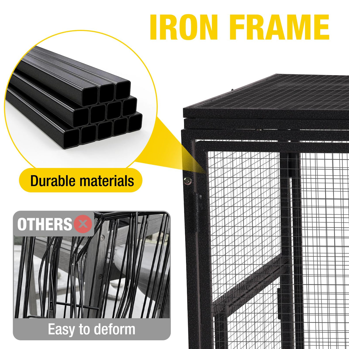 Aivituvin 71in Chicken Coop Run Extension Outdoor Rabbit Expansion Pen for Aivituvin Chicken Coop Hutch,Removable Doors for Easy Combination Aivituvin