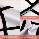 Sublimation Blanks Panel Pillow Case DIY Polyester Cushion Cover 17.7 x 17.7 Inch for Sublimation Printing Sofa Couch No Pillow Insert (6) Patelai