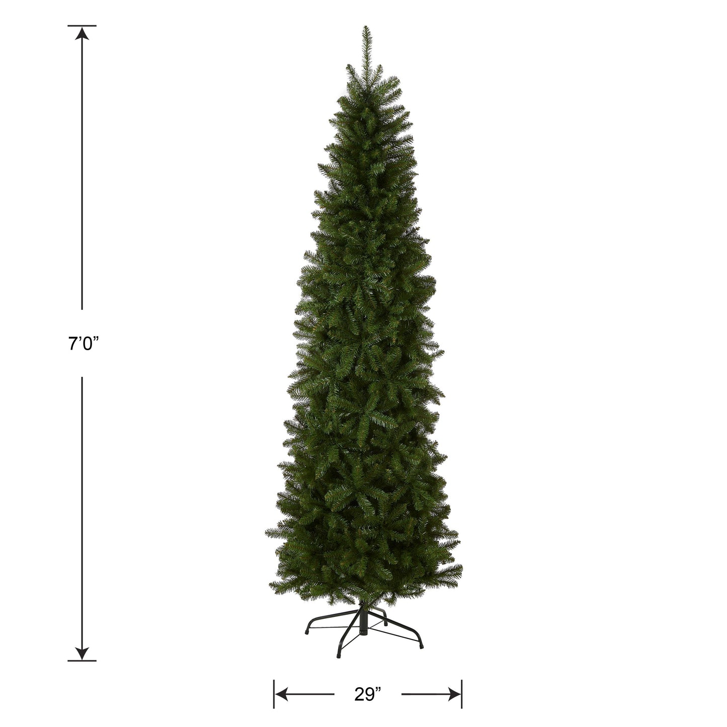 National Tree Company Artificial Slim Christmas Tree, Green, Kingswood Fir, Includes Stand, 7 Feet