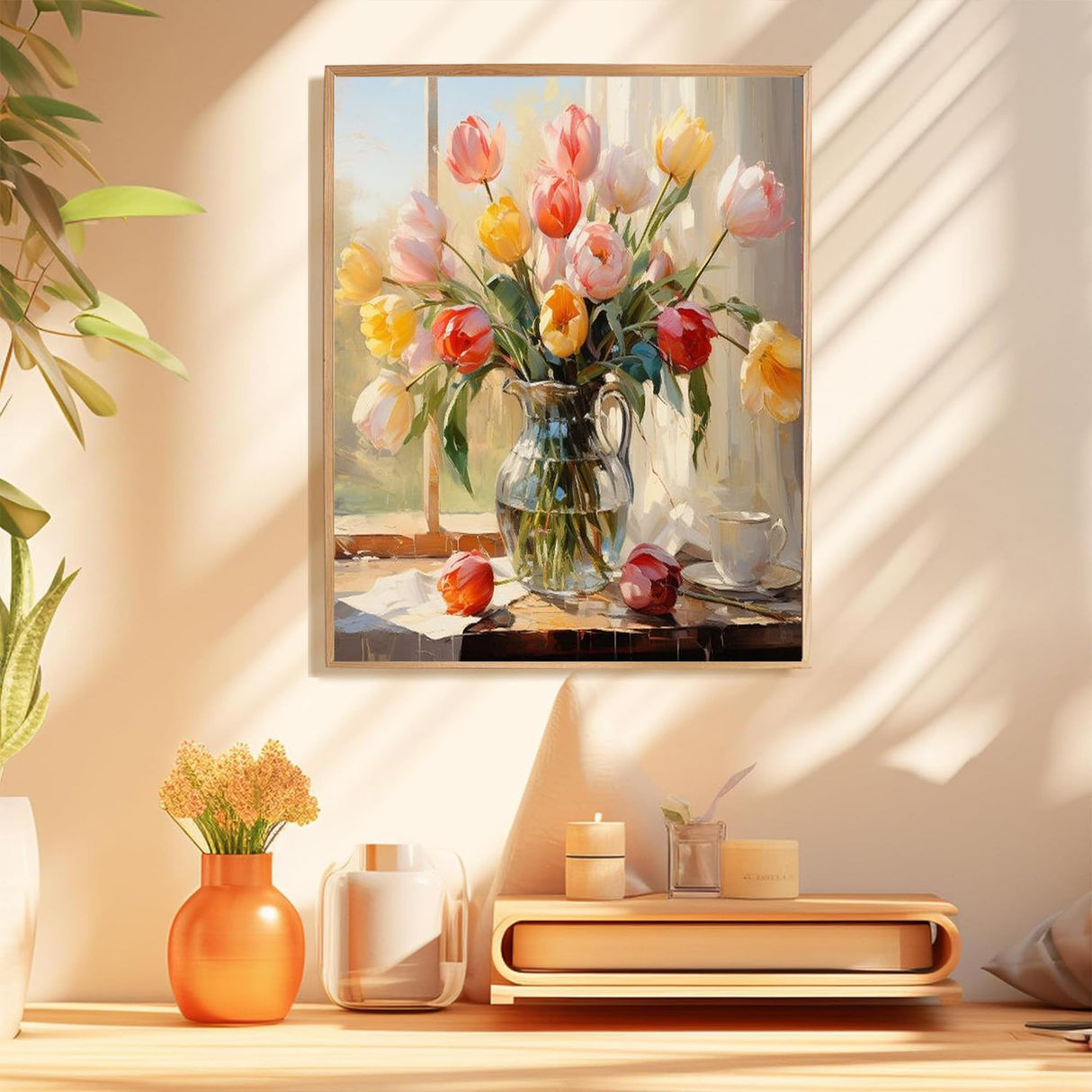 Arttoplus Flower Paint by Numbers Kit for Adults Canvas-Flower Paint by Numbers Kits for Adults,Flowers Painting by Numbers Adult for Gift Home Wall Decor(16x20inch) Arttoplus