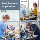 Aluminum Foldaway Folding Service Tray on Wheels K-Salon