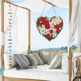 VAIIEYO Flower Diamond Art Hanging Ornament, Heart Diamond Painting Suncatchers Window Hanging Kit with Chain, 7.5x7.5 inch Crystal Pendant Art Craft for Gift Home Wall Front Door Decoration VAIIEYO