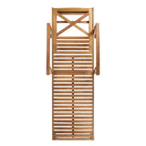 Christopher Knight Home Perla Outdoor Acacia Wood Chaise Lounge, Teak Finish Christopher Knight Home