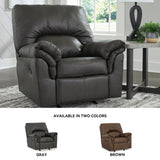 Signature Design by Ashley Bladen Faux Leather Manual Rocker Recliner, Gray Signature Design by Ashley