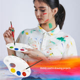 30 Pack 10 Well Paint Palettes Tray Bulk, White Plastic Paint Palettes for Adult, Watercolor Painting Tray Palette for Amateur Painters, DIY Art Painting KEJJNYER