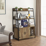 GDLF Large Hidden Cat Litter Box Enclosure Furniture with Shelf Wood Sturdy Cat Washroom Storage with Scratch, Light Brown GDLF