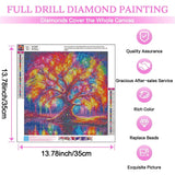 DIYCYCY Tree of Life Diamond Painting Kits for Adults,Full Drill Diamond Art Kits for Beginners,Round 5D DIY Diamond Dots Paintings, Diamonds Pictures Gem Art and Crafts Home Decor 13.78x13.78 inch DIYCYCY