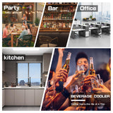 DOGHLY 1.7 Cu.ft Beverage Refrigerator Cooler, 72 Can Mini Fridge with Glass Door, and Temperature controllable switch for Soda, Beer or Wine For Office or Bar with Adjustable Removable Shelves DOGHLY