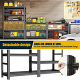 78" H,Metal Garage Shelving Heavy Duty 5-Tier Adjustable Storage Shelves Easy to Assemble, Garage Organization with 4500lbs Capacity,Shelving Racks for Storage,Ideal for Garage,Basement,Warehouse Hymnxemo