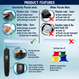 Jigsaw Puzzle Mat Roll Up Fits 500 1000 1500 Pieces Felt mat Puzzle Mats Stow and Go Puzzle Saver, Puzzle Board Storage Puzzle Roll up Mat Puzzle Keeper Holder Organizer (Black) Gourbette