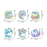 YUE ZHE 6PCS Dolphin Diamond Painting Keychains Dolphin Diamond Art Kits for Adults Double Sided DIY 6D Painting for Adults Beginners DIY Crafts Decor YUE ZHE