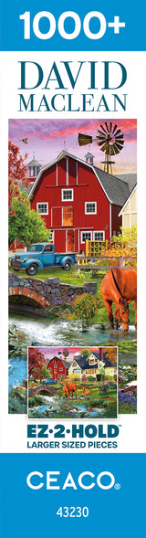 Ceaco - David Maclean - Memories On The Farm - 1000 Oversized Piece Jigsaw Puzzle Ceaco
