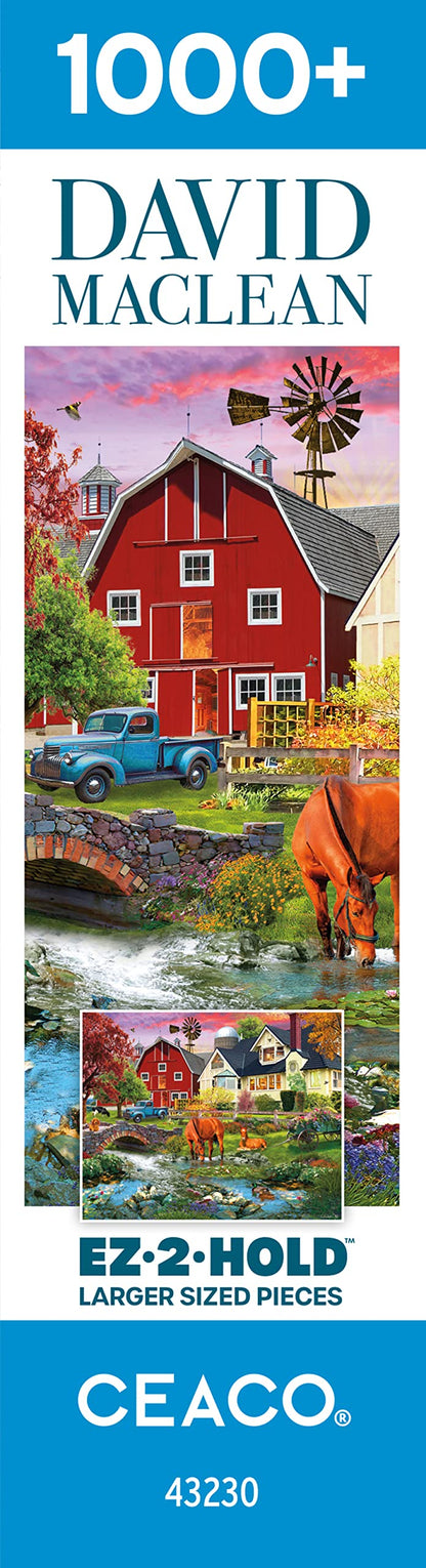 Ceaco - David Maclean - Memories On The Farm - 1000 Oversized Piece Jigsaw Puzzle