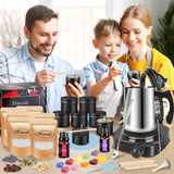 Complete Candle Making Kit With Wax Melter, Candle Making Supplies, Diy Arts&Crafts Kits Gift For Adults,Beginners,Including Soy Wax,Electric Stove,Wicks,Rich Scents,Rubber Pads,Wick Clips,Spoon, Etc. Haccah