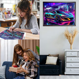 CEOVR Sports Car Diamond Art Kits for Adults, Car 5D DIY Full Drill Diamond Painting Dots Gem Art, Adult Crafts Kits Arts and Crafts, Wall Decor for Home Office 12x16inch CEOVR