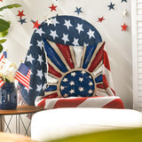 AVOIN colorlife Let Freedom Ring Stars Fireworks Red White Flower Throw Pillow Covers, 18 x 18 Inch 4th of July Patriotic Independence Memorial Day USA Flag Cushion Case for Sofa Couch Set of 4 AVOIN colorlife