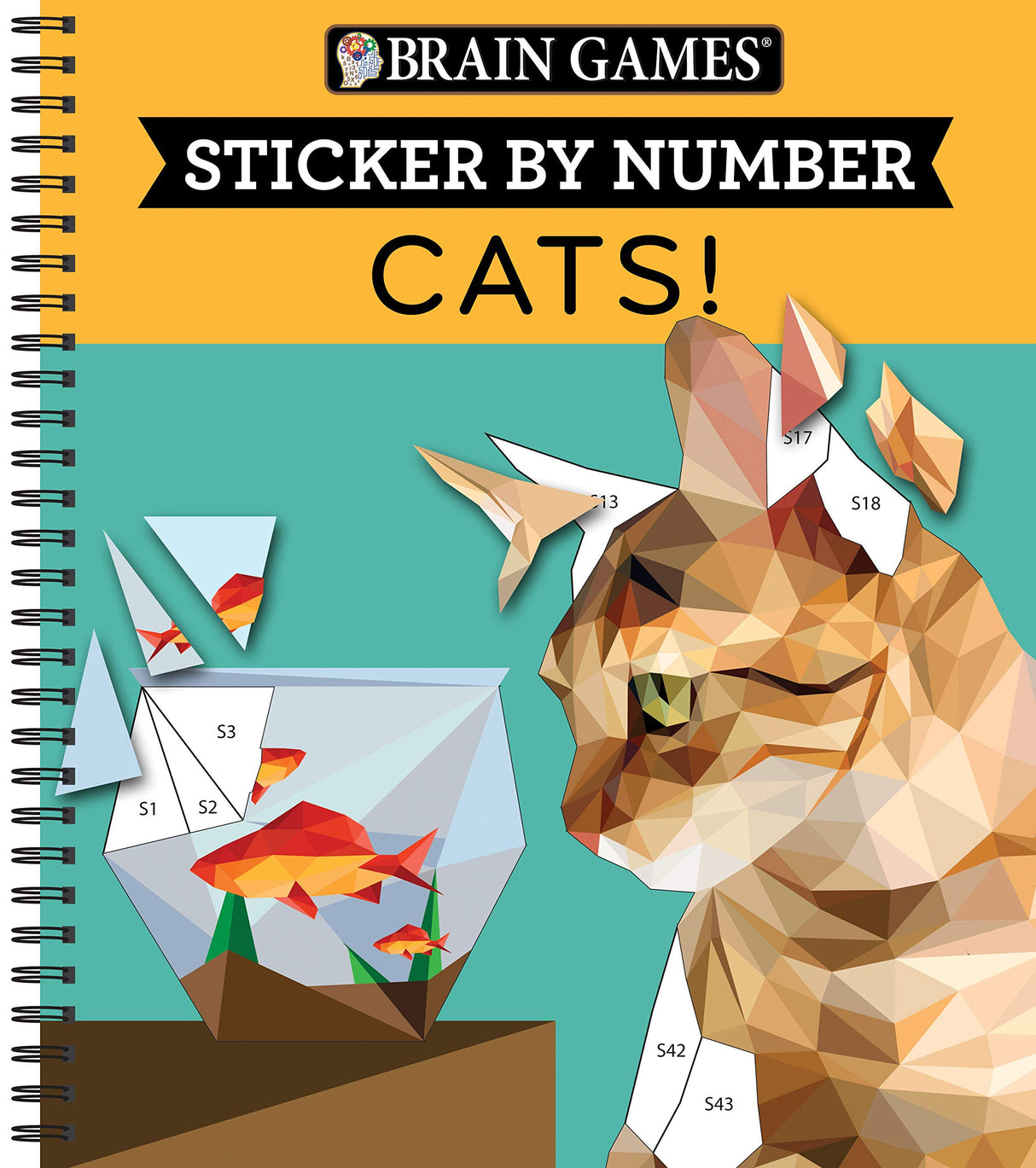 Brain Games - Sticker by Number: Cats! (28 Images to Sticker) Publications International, Ltd.