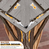 EROMMY 12'x18' Gazebo Double Hardtop Roof Galvanized Steel Canopy Outdoor Aluminum Frame Permanent Metal Pavilion with Netting and Curtains for Patio Backyard Deck and Lawns EROMMY