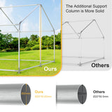 Morngardo Chicken Coop Large Metal Run for 20 Chickens Walk in Yard Poultry Cage Hen House with Waterproof Cover (96.8 Square Feet) Morngardo