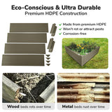 One Sweet Earth Raised Garden Bed - 4x4 ft Planter Box - Weathered Wood HDPE - No Tools Needed - DIY Kit for Urban Gardening, Flowers, Herbs & Vegetables - Made in The USA One Sweet Earth