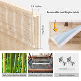 Artdix Bamboo Roman Shades, Natural Reef Cordless Custom Blackout Woven Wood Shades, Edge Binding Bamboo Window Shades for Indoor Windows Artdix