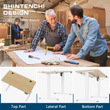 Shintenchi Standing Desk, 63x24 Inch Height Adjustable Electric Sit Stand up Desk, Ergonomic Rising Computer Table, Modern Lift Gaming Desk Workstation for Home Office, White Shintenchi