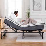 COMHOMA Adjustable Bed Frame King Bed Base with Remote Control, Independent Head and Foot Incline, Adjustable Bed Frames with Mattress Holder, Bed Base Only King-73 COMHOMA